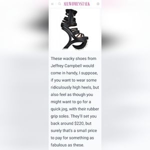 Jeffrey Campbell size 7 exempt shoes / heels. Black and white